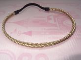 headband dourado de couro